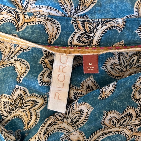 Anthropologie Pilcro Leilani Button Front Shirt Tunic Top Women’s Size Medium - Picture 6 of 15